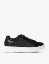 Carvela Womens Black Dream Star Crystal-embellished Velvet Trainers In Black