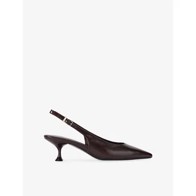 Carvela Womens  Elisia Leather Sling-back Courts In Brown