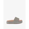 Carvela Womens Bronze Estella Woven Flatform Sandals Eur 37 / 4 Uk In Gray