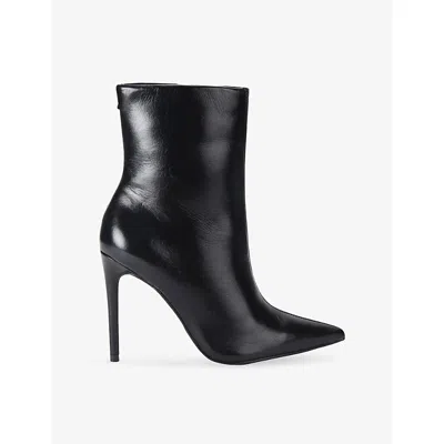 Carvela Womens Black Eterno Heeled Faux-leather Ankle Boots Eur 38/5 Uk