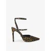 Carvela Womens Blk/brown Eterno Heeled Leopard Leather Courts Eur 39 / 6 Uk In Animal Print
