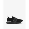 Carvela Womens  Flare Sparkle Knitted Low-top Trainers In Black