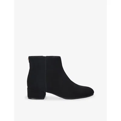 Carvela Womens Black Gaia Heeled Suede Ankle Boots Eur 40 / 7 Uk