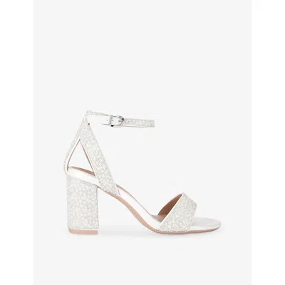 Carvela Womens White Kianni Wide-fit Heeled Sandals Eur 39 / 6 Uk