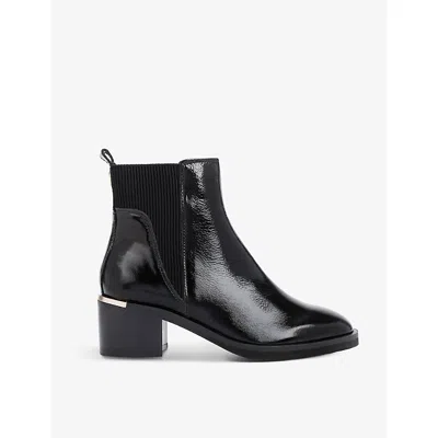 Carvela Womens  Liberty Heeled Patent-leather Ankle Boots In Black/comb