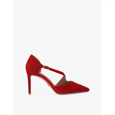 Carvela Womens  Lorita Suede Heeled Courts In Red