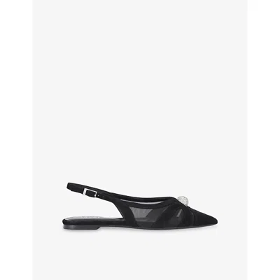 Carvela Womens  Lumera Suede Sling-back Courts In Black