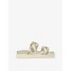 Carvela Womens Maiella Flatform Metallic-weave Sandals Gold Comb In Gold Comb
