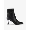 Carvela Womens  Midnight Faux-leather Ankle Boots In Black