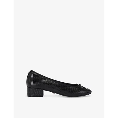Carvela Womens Black Nova Woven Ballet Pumps