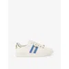 Carvela Womens Blue Other Palermo Stripe Low-top Faux-leather Trainers In Blue Other