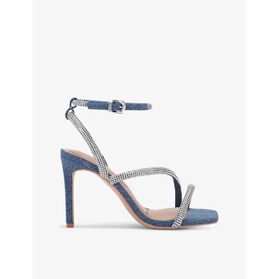 Carvela Womens Denim Paparazzi Jewel-embellished Heeled Sandals