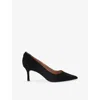 Carvela Womens Black Pompeii Heeled Suede Courts Eur 40 / 7 Uk In Black