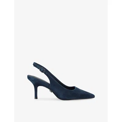 Carvela Womens  Spirited Suede Heeled Slingbacks In Blue