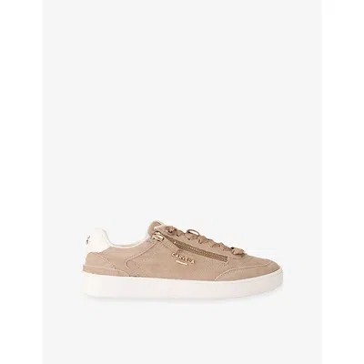 Carvela Womens  Sportiva Suede And Canvas-blend Trainers In Neutral
