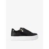 Carvela Womens  Statement Zip Faux-leather Low-top Trainers In Black