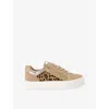 Carvela Womens Camel/comb Statement Zip Faux-leather Trainers Eur 41 / 8 Uk In Brown
