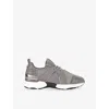 Carvela Womens Gunmetal Tempo Elastic Woven Trainers Eur 42/ 9 Uk In Gray