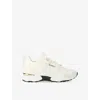 Carvela Womens Cream Tempo Mesh And Suede Low-top Trainers Eur 36 / 3 Uk In White