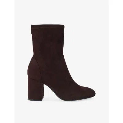Carvela Womens Dark Brown Vito Heeled Faux-leather Ankle Boots Eur 36 / 3 Uk