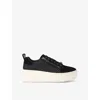 Carvela Womens Connected Zip Hotsox Crystal-embellished Suede Low-top Trainers Blac In Black