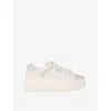 Carvela Womens  Perenne Branded Low-top Leather Trainers In Cream Comb