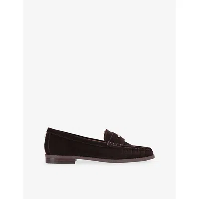 Carvela Womens Dark Brown Avanti Suede Loafers Eur 38/5 Uk