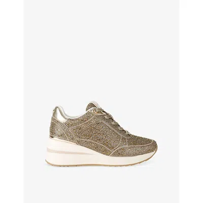 Carvela Womens Divina Woven Trainers Gold Eur 36 / 3 Uk In Multi