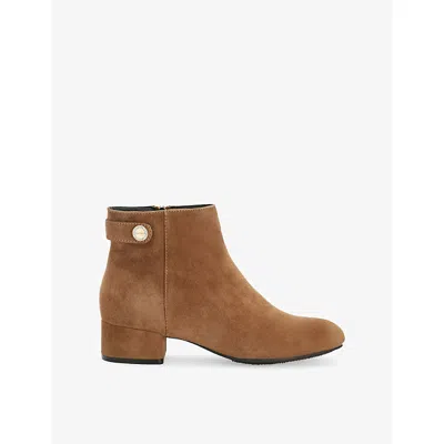 Carvela Womens Gaia Suede Ankle Boots Camel Eur 41 / 8 Uk In Brown