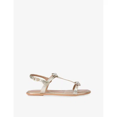 Carvela Womens  Amalia Leather Sandals In Gold