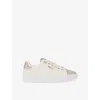Carvela Womens Gold Daze Embellished Faux-leather Trainers Eur 38/5 Uk In Animal Print