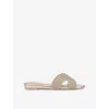 Carvela Womens Gold Gala Backless Crystal-embellished Mules In Gold