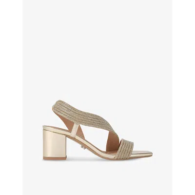 Carvela Womens  Gala Jewel-embellished Rope-effect Woven Sandals In Gold