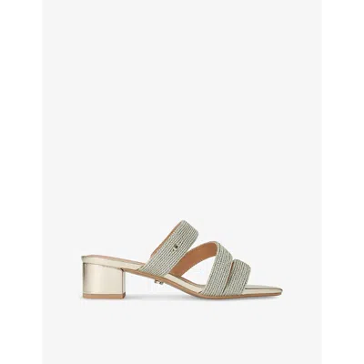 Carvela Womens Gala Rope-effect Woven Sandals Gold