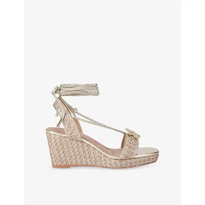 Carvela Womens  Marina Low Raffia Wedge Sandals In Neutral