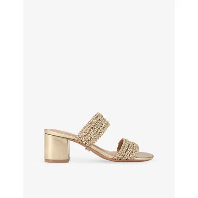 Carvela Womens Gold Portofino Leather Heeled Sandals Eur 40 / 7 Uk