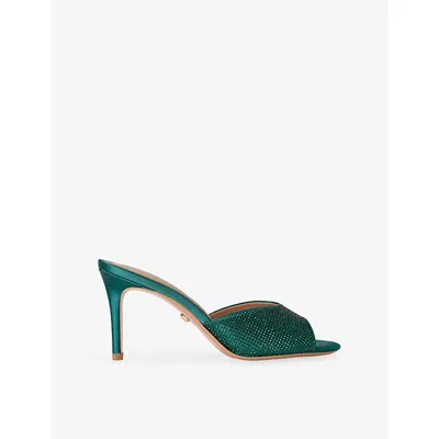 Carvela Womens Green Silvia Bead-embellished Heeled Mules Eur 39 / 6 Uk