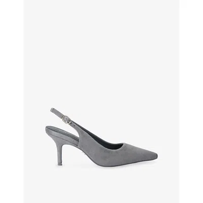 Carvela Womens Grey Spirited Suede Slingbacks Eur 38/5 Uk In Gray