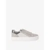 Carvela Womens Grey Statement Zip Faux-leather Trainers Eur 38/5 Uk In Multi