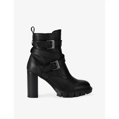 Carvela Womens Ignite High-heeled Leather Ankle Boots Black Eur 39 / 6 Uk