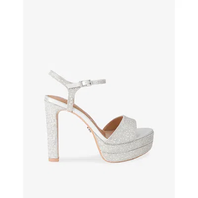 Carvela Womens Isadora Platform-heel Woven Sandals White Eur 39 / 6 Uk