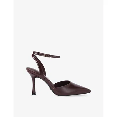 Carvela Womens Leoni Leather Sling-back Courts Red/dark Eur 39 / 6 Uk In Burgundy