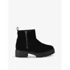 Shop Carvela Womens Black Limit Fur Shearling-lined Suede Ankle Boots Eur 37 / 4 Uk