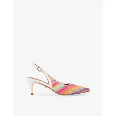 Carvela Womens Mult/other Positano Striped Woven Heels Eur 36 / 3 Uk