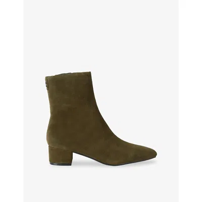 Carvela Womens Padova Suede Ankle Boots Khaki Eur 38/5 Uk In Gray