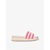 Carvela Womens  Palermo Striped Canvas Mules In Pink Comb