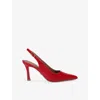 Carvela Womens  Corletta Slingback Patent-leather Heeled Courts In Red