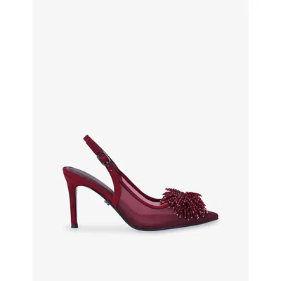 Carvela Womens Red/dark Lucia Woven Sling-back Courts Eur 39 / 6 Uk