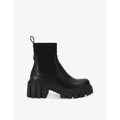 Carvela Womens Scandicci Faux-leather Chelsea Boots Black Eur 38/5 Uk