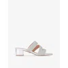 Carvela Womens Gala Jewel-embellished Rope-effect Woven Mules Silv In Silver